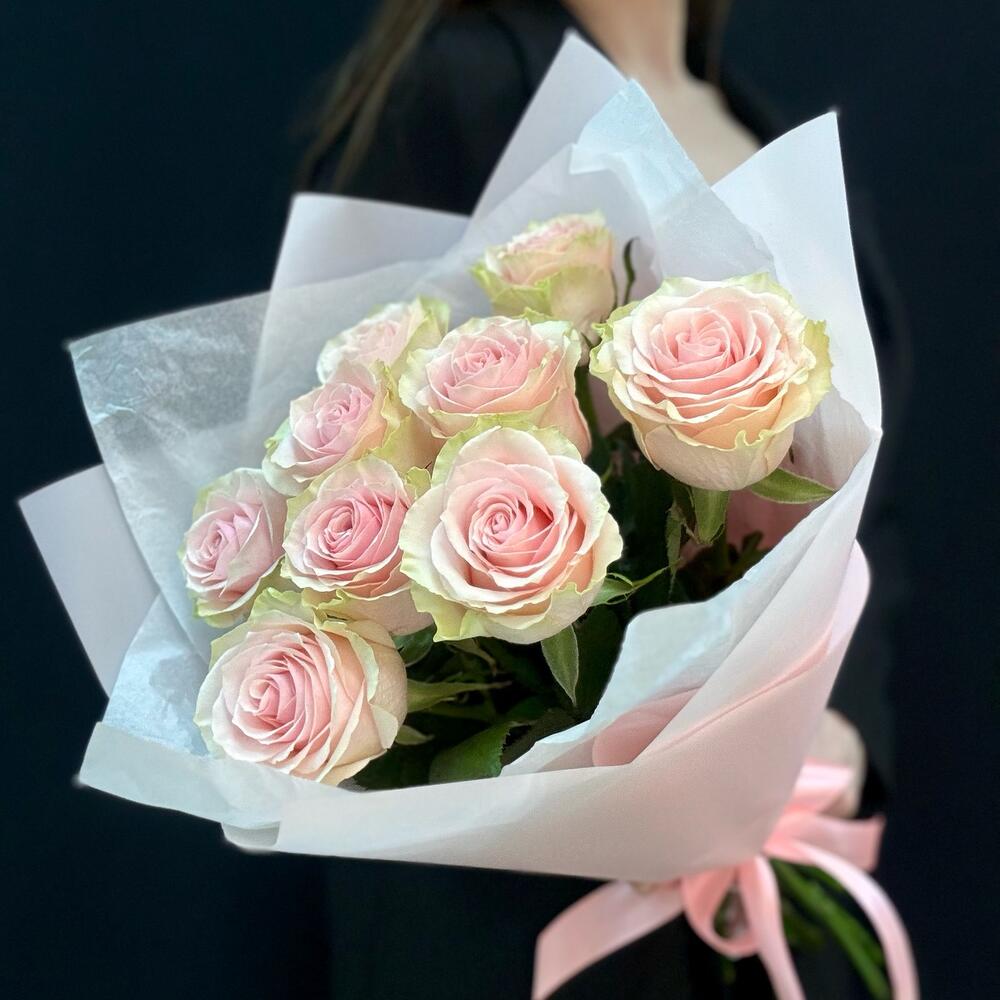 Букет из 9 розовых роз – нежность в каждом лепестке Рязань Рязанская область