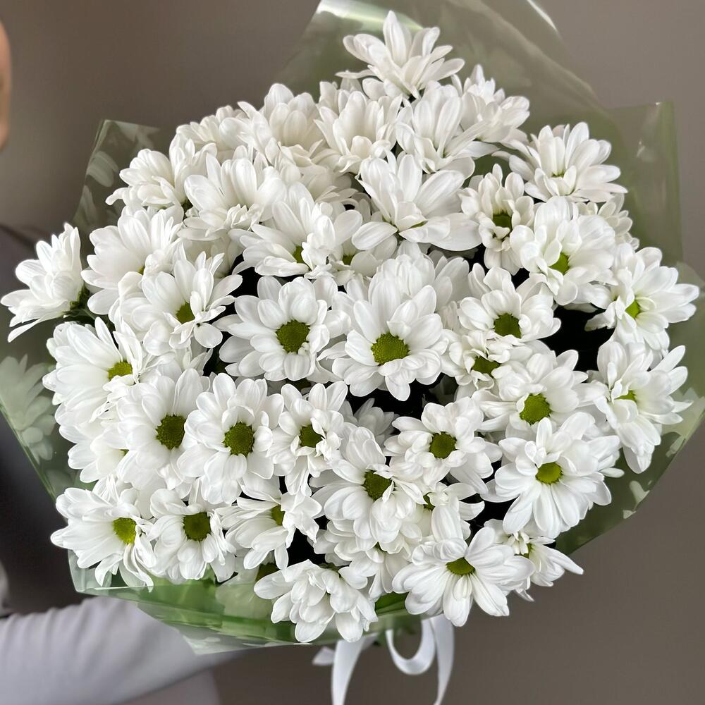 Букет «Мечты о лете» – свежесть белых хризантем Рязань Рязанская область