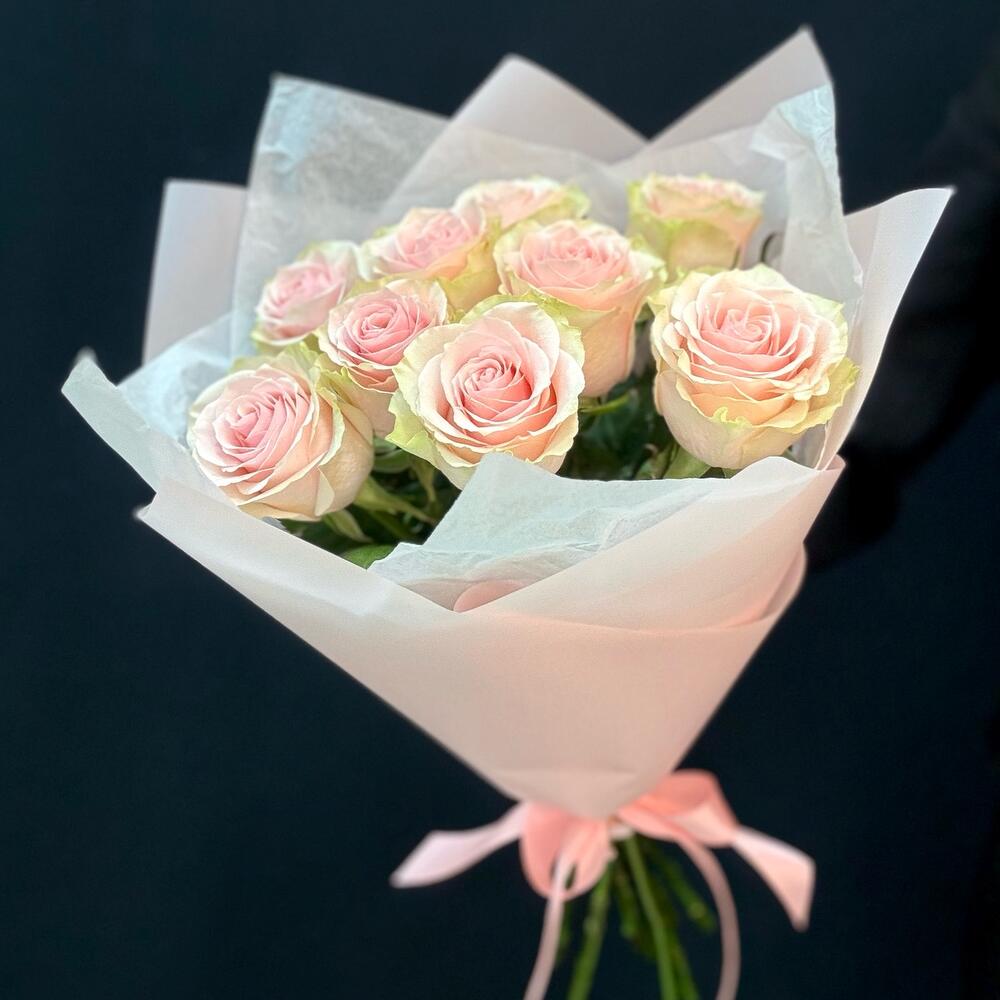 Букет из 9 розовых роз – нежность в каждом лепестке Рязань Рязанская область