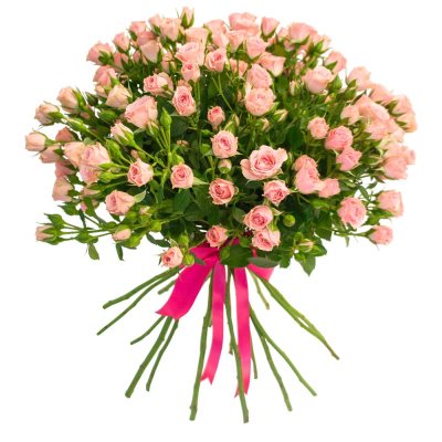 Букет «Нежные объятия» – романтика розовых кустовых роз Рязань Рязанская область