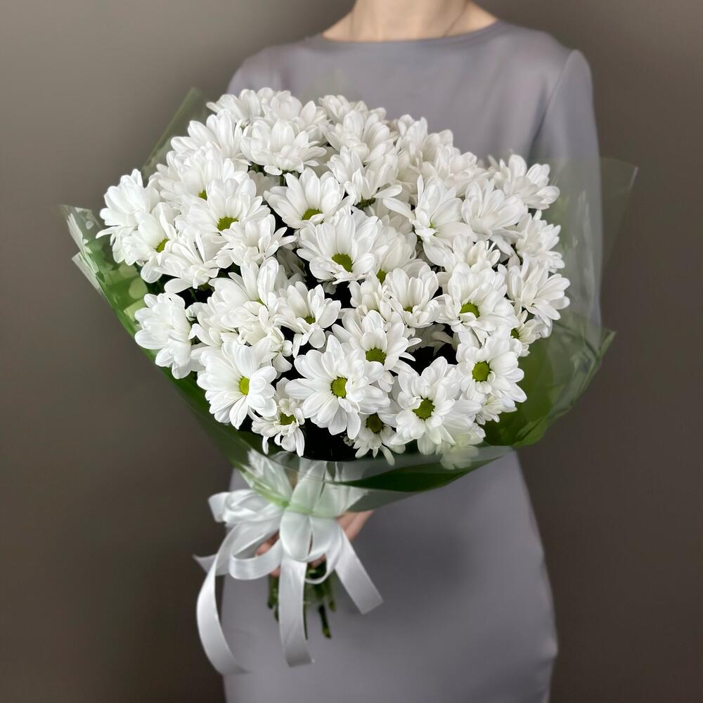 Букет «Мечты о лете» – свежесть белых хризантем Рязань Рязанская область