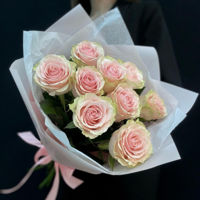 Букет из 9 розовых роз – нежность в каждом лепестке Рязань Рязанская область