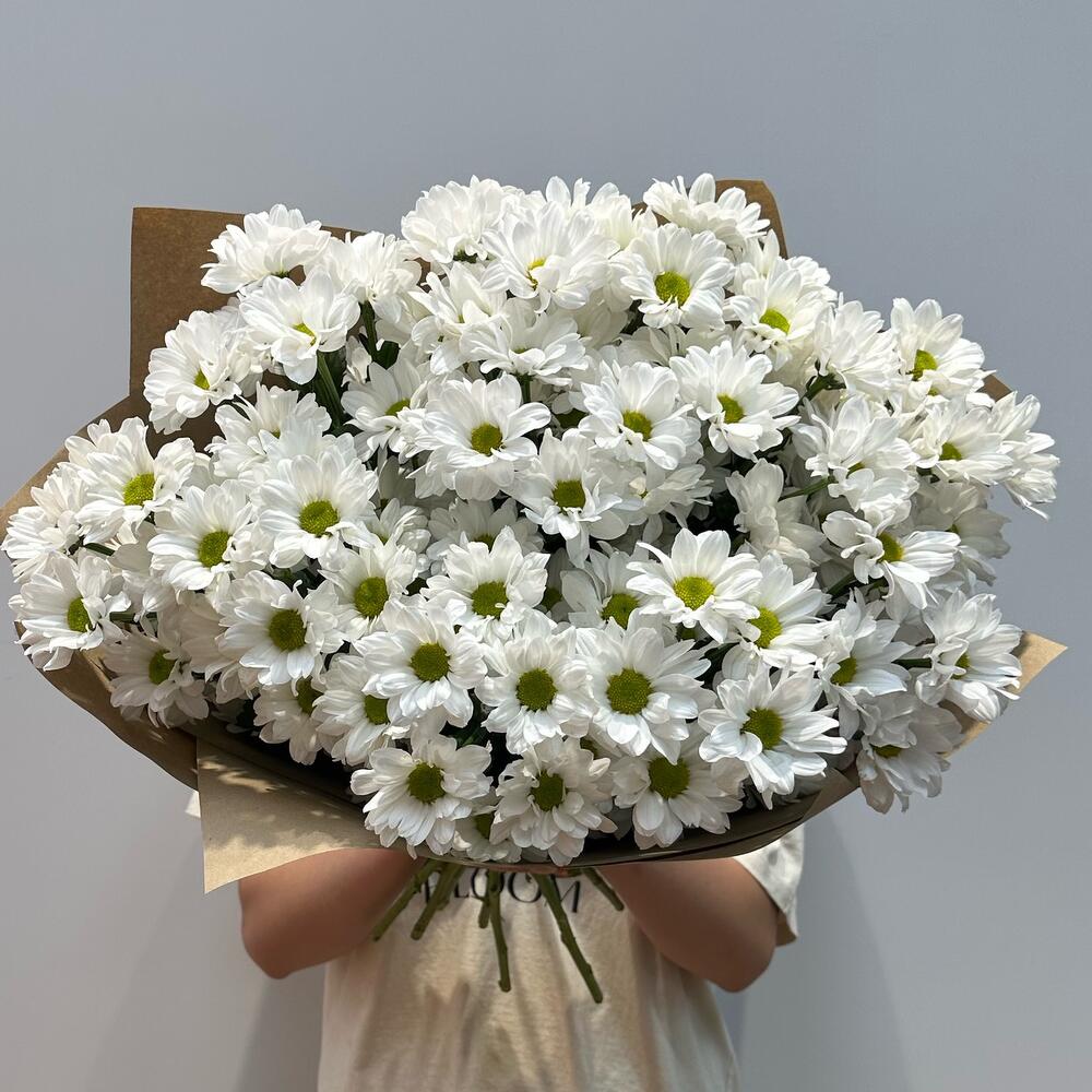 Букет «Летняя свежесть» – дыхание лета в белых хризантемах Рязань Рязанская область