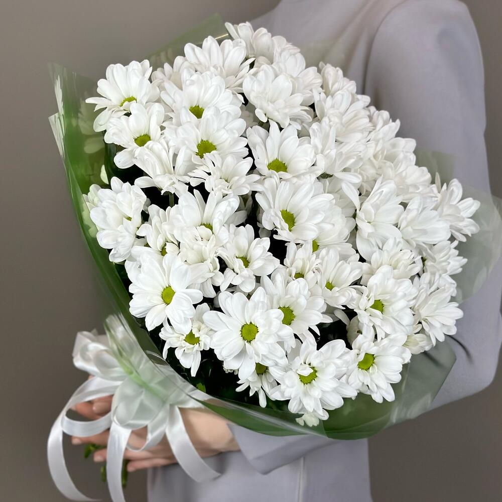 Букет «Мечты о лете» – свежесть белых хризантем Рязань Рязанская область