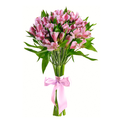 Букет «Хорошее настроение» из розовых альстромерий – солнечный подарок Рязань Рязанская область