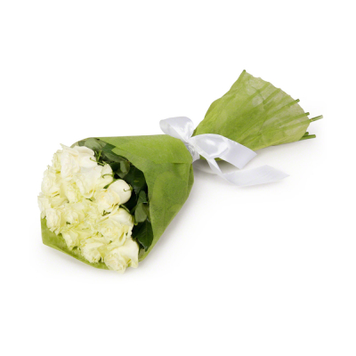 Букет из белых роз в фетре Рязань Рязанская область