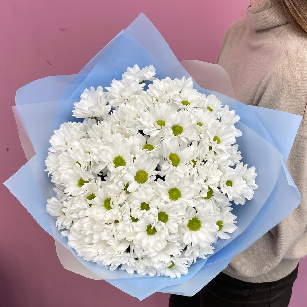 Букет «Ромашковое поле» – свежесть белых хризантем Рязань Рязанская область