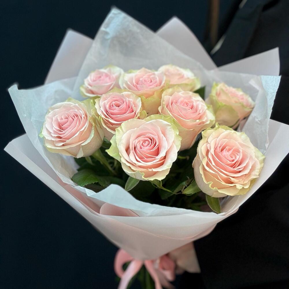 Букет из 9 розовых роз – нежность в каждом лепестке Рязань Рязанская область